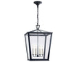 Bronze & Clear Glass | Darlana Medium Hanging Lantern | Valley Ridge Furniture