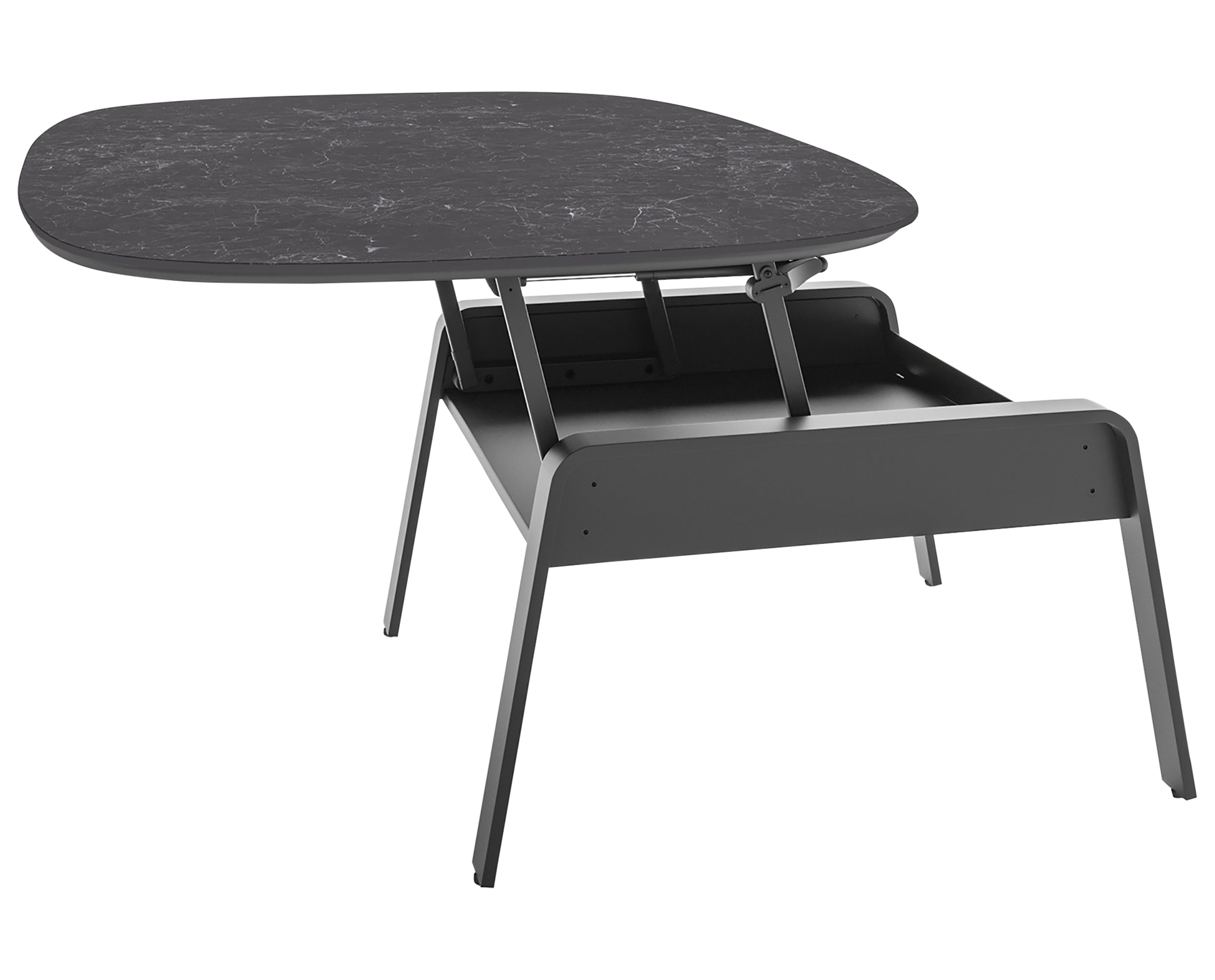Nimbus Black Porcelain &amp; Black Steel | BDI Cloud 9 Lift Coffee Table | Valley Ridge Furniture
