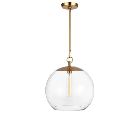 Burnished Brass & Clear Glass | Atlantic Round Pendant | Valley Ridge Furniture