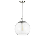 Polished Nickel & Clear Glass | Atlantic Round Pendant | Valley Ridge Furniture