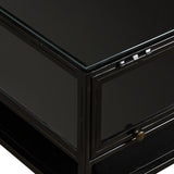 Black Iron with Tempered Glass | Shadow Box Coffee Table | Valley Ridge Furniture