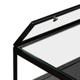 Black Iron with Tempered Glass | Shadow Box Coffee Table | Valley Ridge Furniture