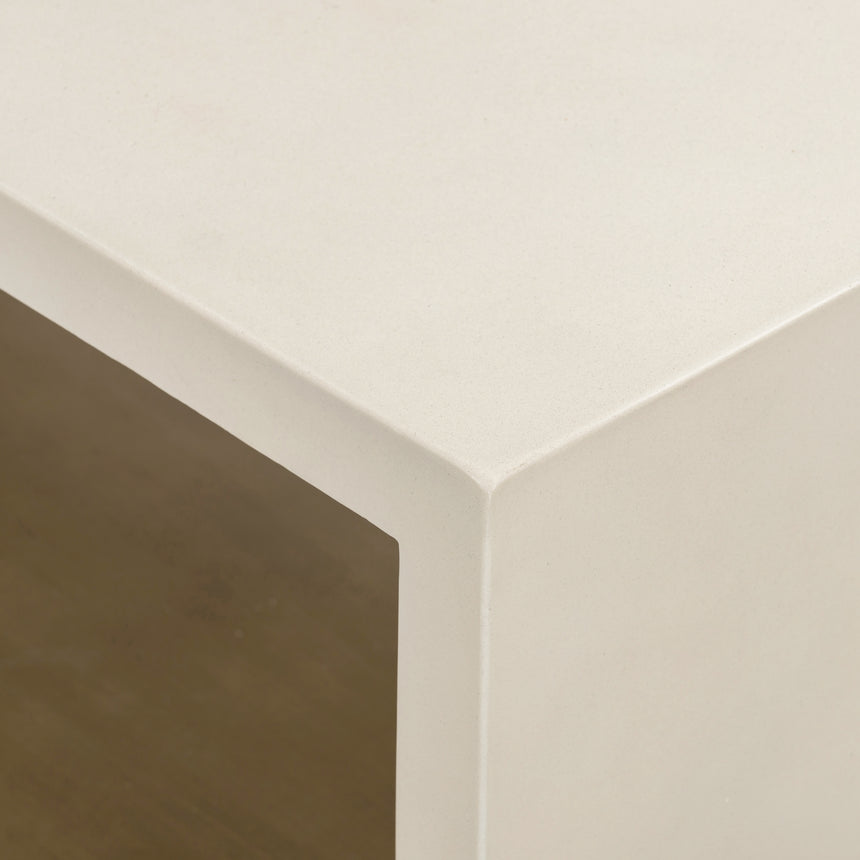 Parchment White Concrete with Antique Brass | Hugo Coffee Table | Valley Ridge Furniture