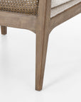 Knoll Natural Fabric with Distressed Natural Parawood | Alexandria Accent Chair | Valley Ridge Furniture