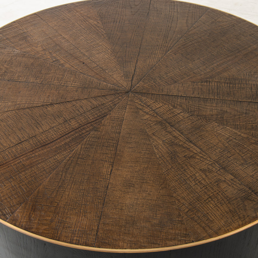 Ebony & Bright Brass | Perry Coffee Table | Valley Ridge Furniture