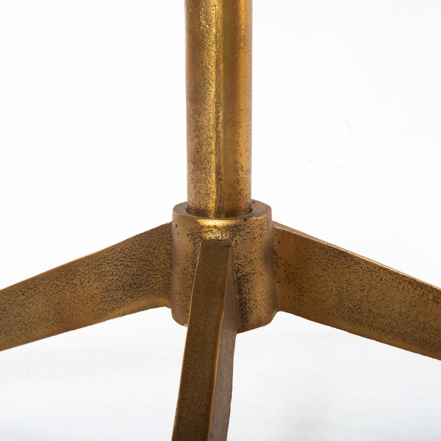 Polished White Marble with Raw Brass | Helen End Table | Valley Ridge Furniture