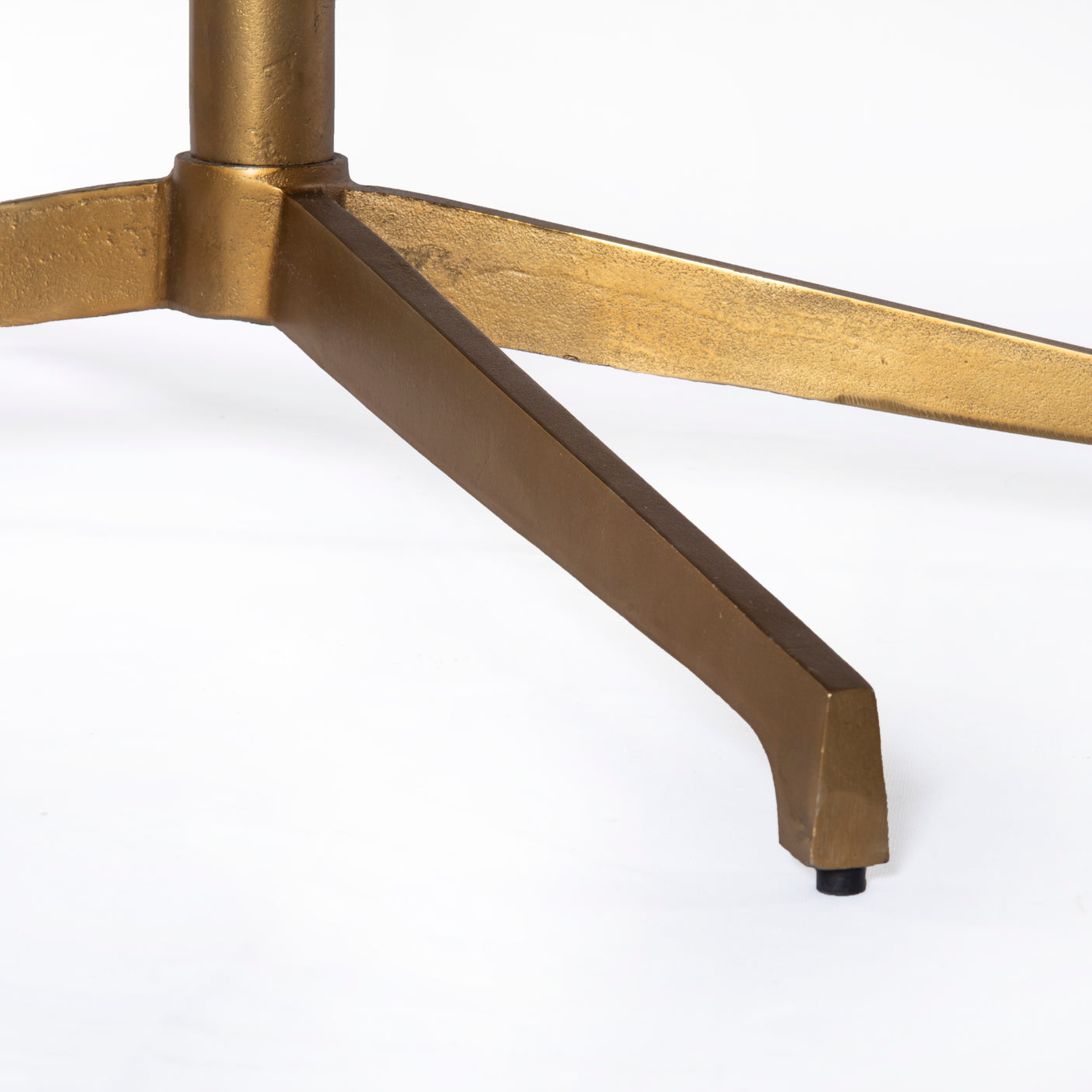 Polished White Marble with Raw Brass | Helen Round Coffee Table | Valley Ridge Furniture