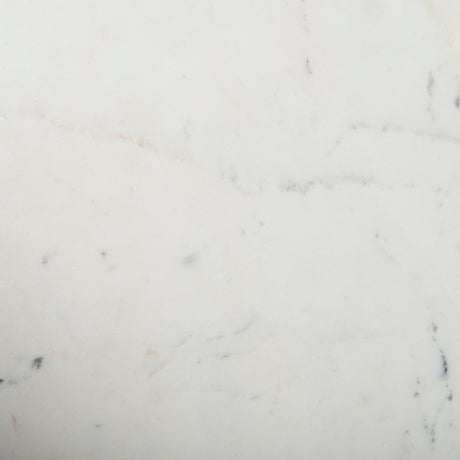 Polished White Marble with Raw Brass | Helen End Table | Valley Ridge Furniture