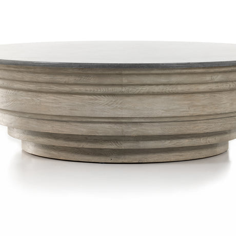 Bluestone with Weathered Blonde Pine | Caldwell Stone Coffee Table | Valley Ridge Furniture