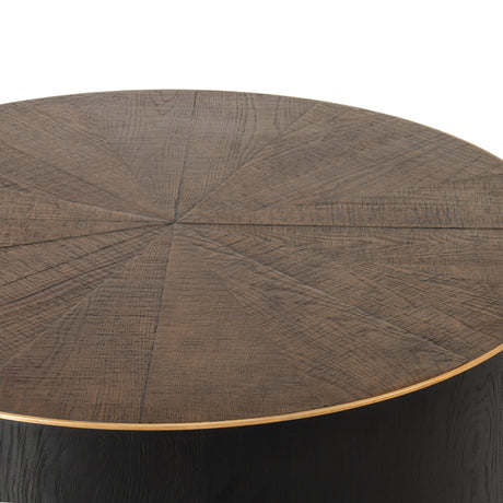 Ebony & Bright Brass | Perry Coffee Table | Valley Ridge Furniture
