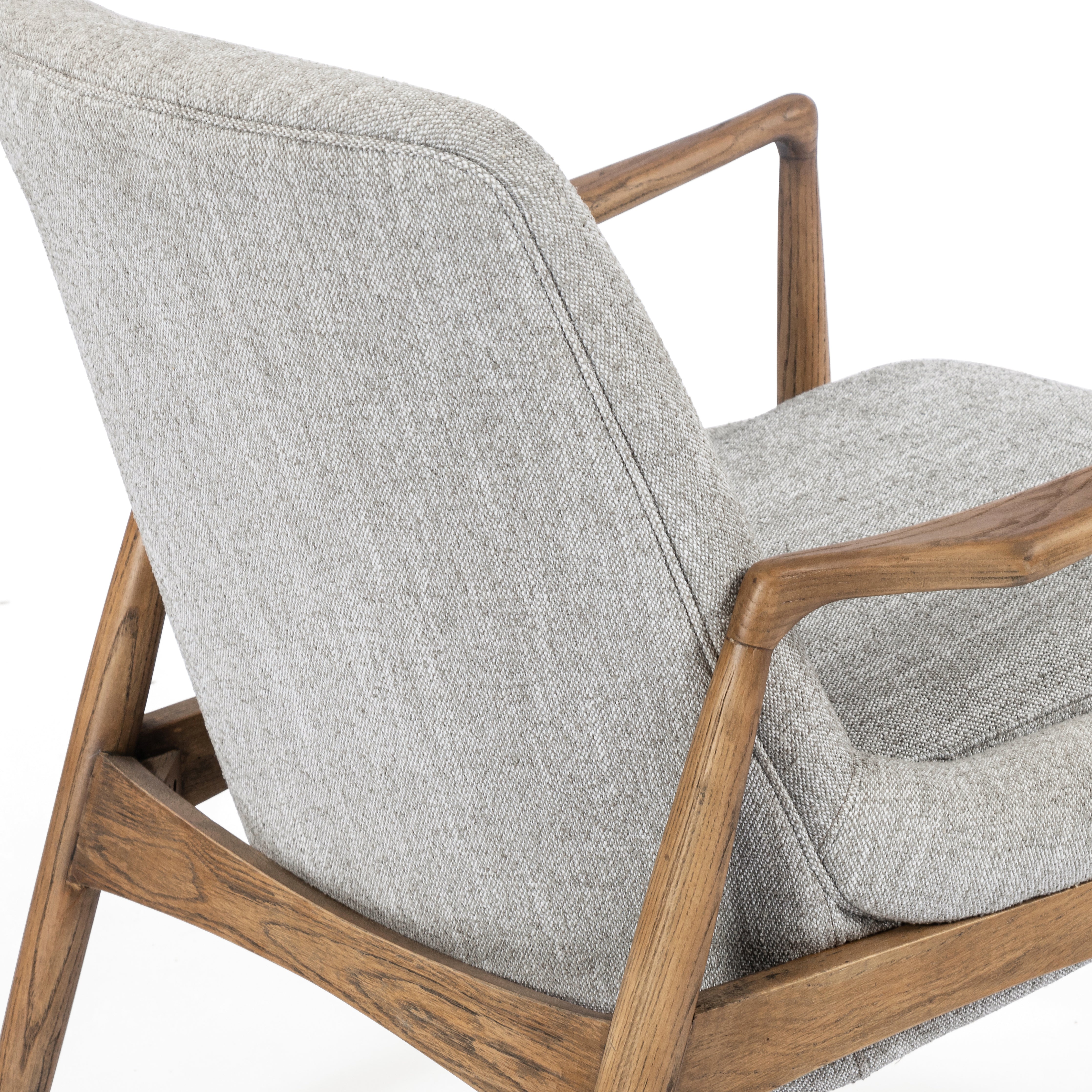 Manor Grey Fabric with Toasted Nettlewood | Braden Chair | Valley Ridge Furniture