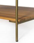 Natural Oak with Satin Brass | Carlisle Coffee Table | Valley Ridge Furniture
