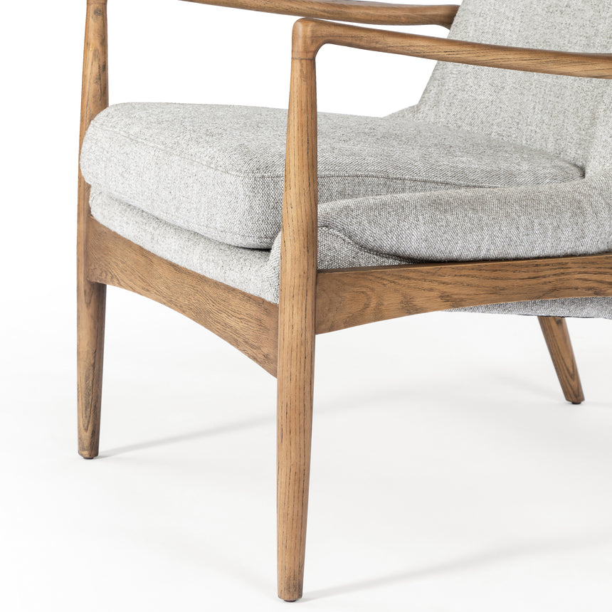 Manor Grey Fabric with Toasted Nettlewood | Braden Chair | Valley Ridge Furniture