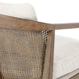 Knoll Natural Fabric with Distressed Natural Parawood | Alexandria Accent Chair | Valley Ridge Furniture