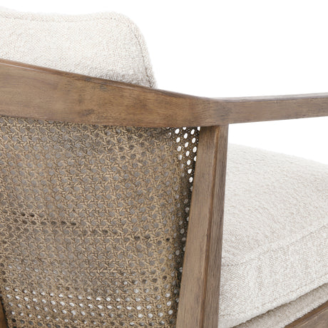 Knoll Natural Fabric with Distressed Natural Parawood | Alexandria Accent Chair | Valley Ridge Furniture