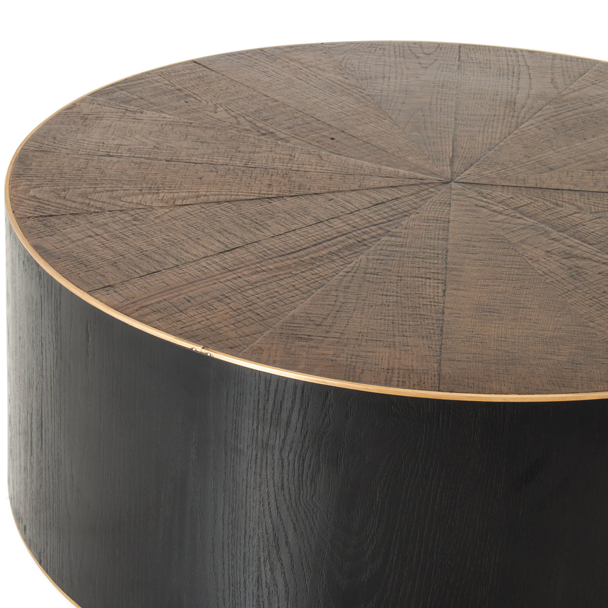 Ebony & Bright Brass | Perry Coffee Table | Valley Ridge Furniture