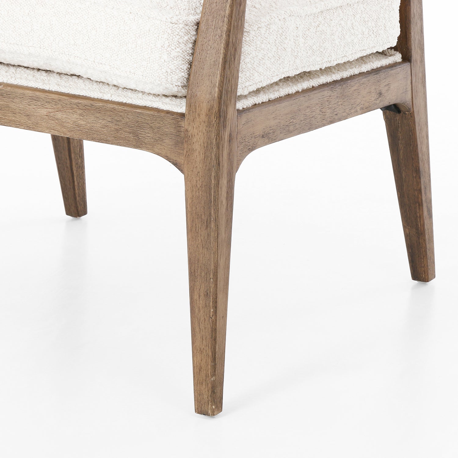 Knoll Natural Fabric with Distressed Natural Parawood | Alexandria Accent Chair | Valley Ridge Furniture