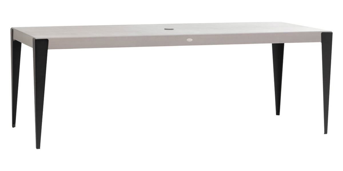 84.5in x 38in Rectangular Dining Table w/Umbrella Hole | Ratana Genval Collection | Valley Ridge Furniture