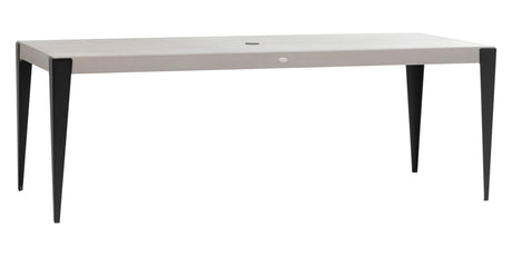 84.5in x 38in Rectangular Dining Table w/Umbrella Hole | Ratana Genval Collection | Valley Ridge Furniture