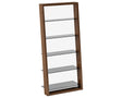 Natural Walnut Veneer & Grey Polished Glass | BDI Eileen Bookcase | Valley Ridge Furniture