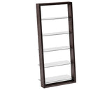 Charcoal Ash Veneer & Grey Polished Glass | BDI Eileen Bookcase | Valley Ridge Furniture