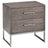 Serene Oak Rhino with Sunrise Metal Pewter | Handstone Electra 2 Drawer Nightstand | Valley Ridge Furniture