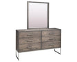 Serene Oak Rhino with Sunrise Metal Pewter | Handstone Electra 6 Drawer Dresser | Valley Ridge Furniture