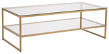 Sunrise Metal Gold with Clear Glass | Handstone Electra Coffee Table | Valley Ridge Furniture