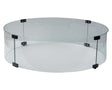 Round Fire Pit Glass Windshield | Ratana Fire Pits Collection | Valley Ridge Furniture