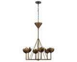 Antique Bronze Leaf | Alberto Small Single Tier Chandelier | Valley Ridge Furniture