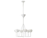 Plaster White | Alberto Small Single Tier Chandelier | Valley Ridge Furniture