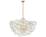 Gild & Clear Swirled Glass | Talia Large Chandelier | Valley Ridge Furniture