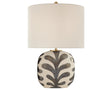 Natural Bisque and Black Pearl & Cream Linen | Parkwood Medium Table Lamp | Valley Ridge Furniture