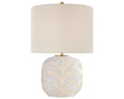 Natural Bisque and New White & Cream Linen | Parkwood Medium Table Lamp | Valley Ridge Furniture