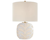 Natural Bisque and New White & Cream Linen | Parkwood Medium Table Lamp | Valley Ridge Furniture