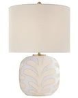 Natural Bisque and New White & Cream Linen | Parkwood Medium Table Lamp | Valley Ridge Furniture