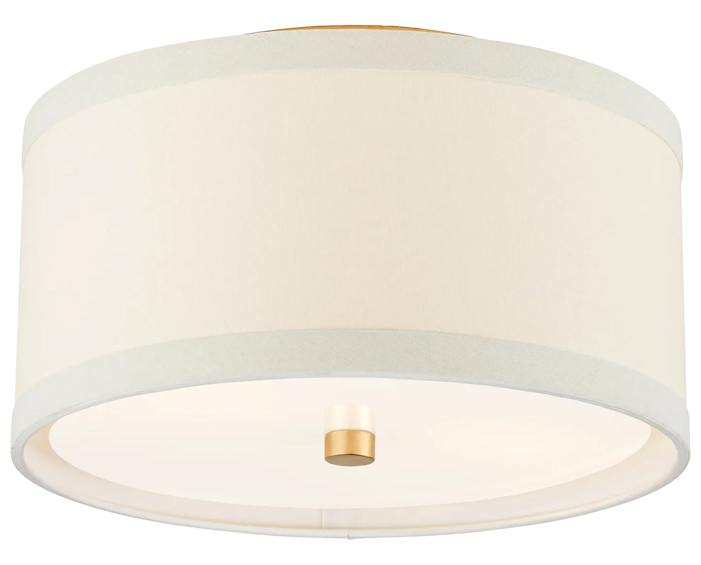 Gild and Cream Linen | Walker Small Flush Mount | Valley Ridge Furniture