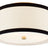 Gild and Cream Linen with Black Linen Trim | Walker Small Flush Mount | Valley Ridge Furniture
