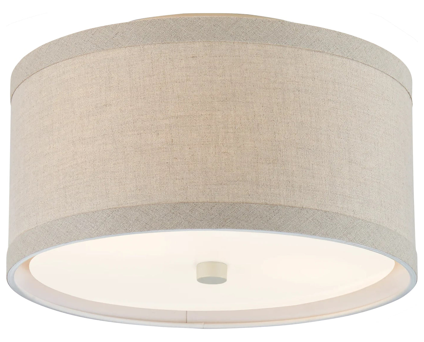 Light Cream and Natural Linen | Walker Small Flush Mount | Valley Ridge Furniture