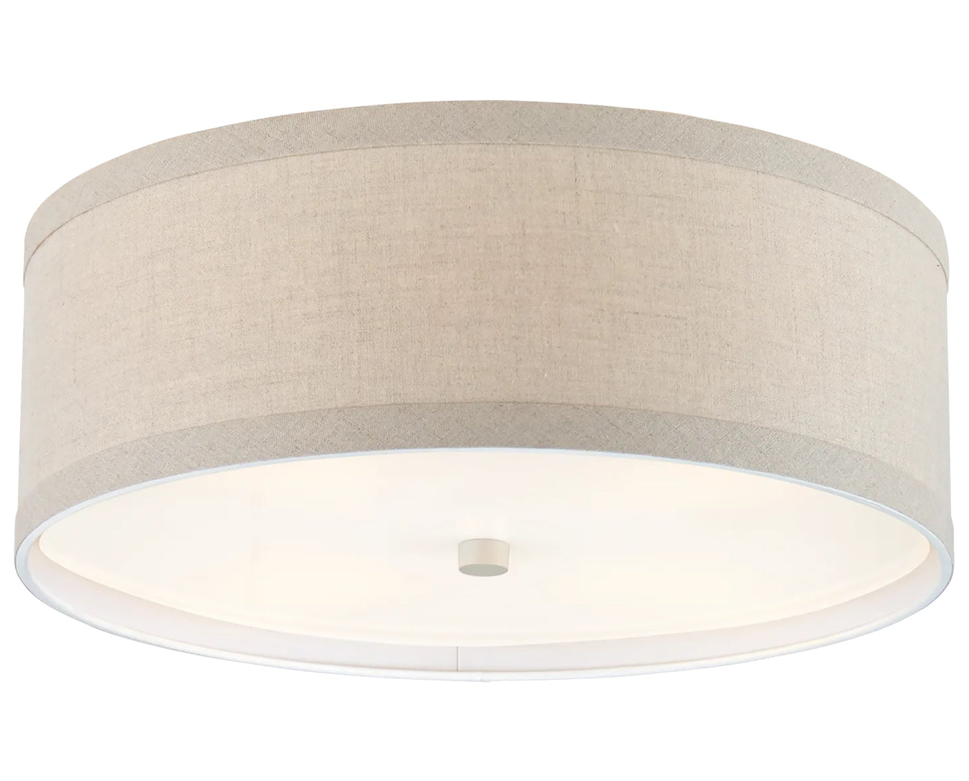Light Cream and Natural Linen | Walker Medium Flush Mount | Valley Ridge Furniture