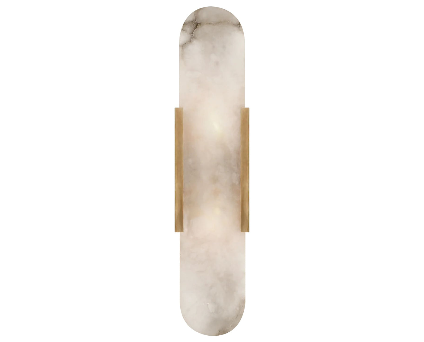 Antique-Burnished Brass & Alabaster | Melange Elongated Sconce | Valley Ridge Furniture
