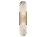 Antique-Burnished Brass & Alabaster | Melange Elongated Sconce | Valley Ridge Furniture