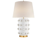Plaster White & Linen | Linden Medium Lamp | Valley Ridge Furniture