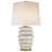 Antiqued White Ceramic & Linen | Phoebe Stacked Table Lamp | Valley Ridge Furniture