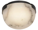 Bronze & Alabaster | Melange 5" Solitaire Flush Mount | Valley Ridge Furniture