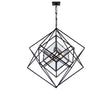 Aged Iron & Clear Glass | Cubist Medium Chandelier | Valley Ridge Furniture