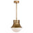 Antique-Burnished Brass & White Glass | Precision Small Pendant | Valley Ridge Furniture