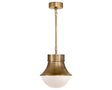 Antique-Burnished Brass & White Glass | Precision Small Pendant | Valley Ridge Furniture