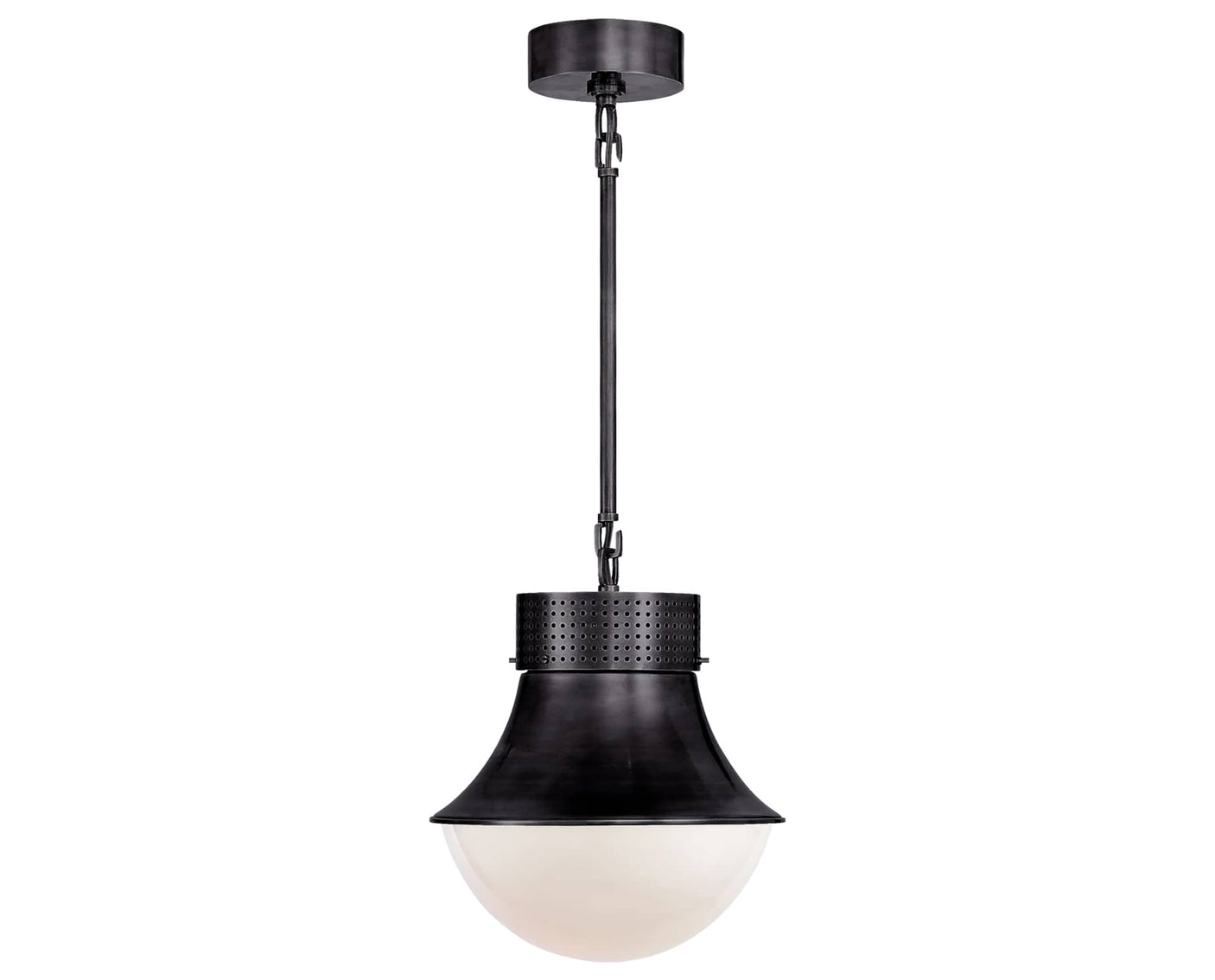 Bronze & White Glass | Precision Small Pendant | Valley Ridge Furniture