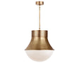 Antique-Burnished Brass & White Glass | Precision Large Pendant | Valley Ridge Furniture